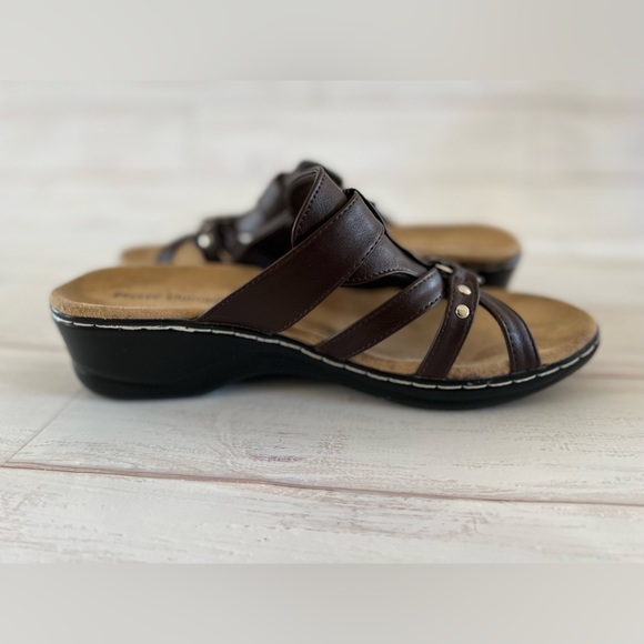 Pierre Dumas comfort sandals brown size 10 new with box - Picture 6 of 10